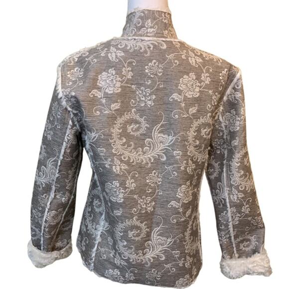 Chico’s Sherpa Lined Embroidered Jacket, romantic, elegant, classic, artisanal - Picture 3 of 8